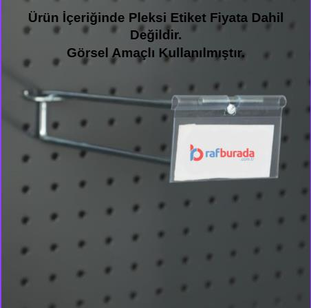 100 Adet Etiketli Delikli Panel Kancası - Aksesuar Kancası