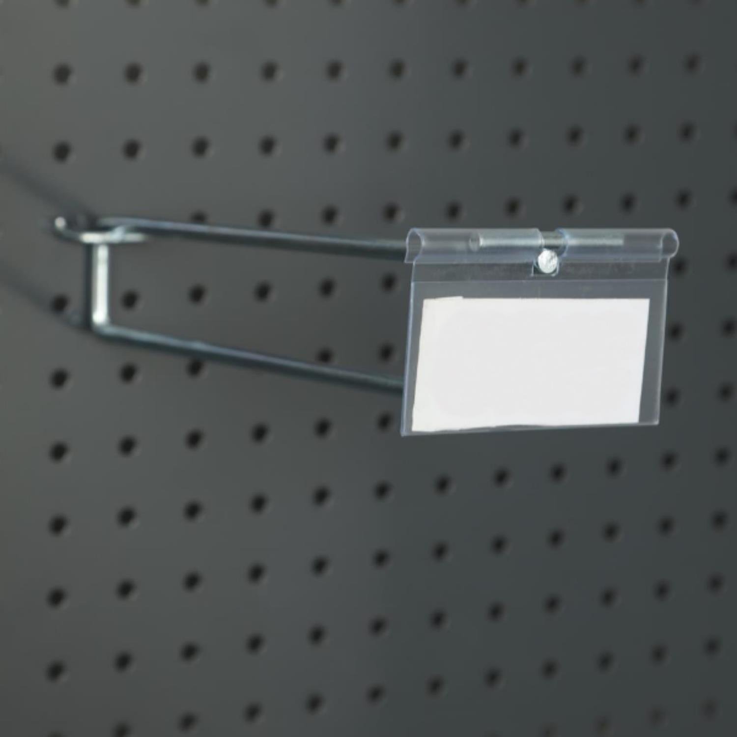 100 Adet Etiketli Delikli Panel Kancası - Aksesuar Kancası 15 cm - 2.5 cm