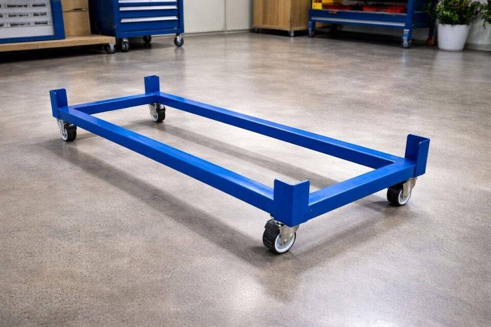 Hafif Rack Tekerlekli Baza - Taşınabilir, Portatif Depo Rafı Bazası