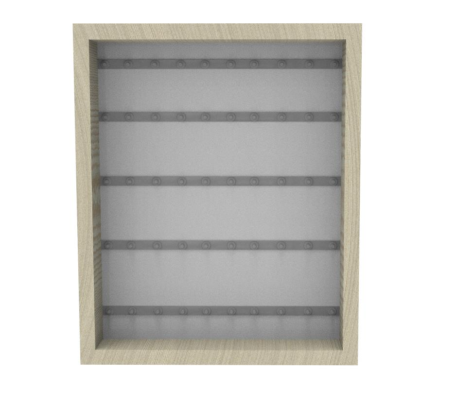 50 Anahtar Kapasiteli Ahşap Anahtar Dolabı - Pleksi Kapak