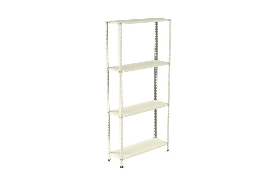 4 Katlı Renkli Çelik Raf, Depo Arşiv Kiler Rafı Kırmızı - 31 cm - 150 cm - 0.70 mm
