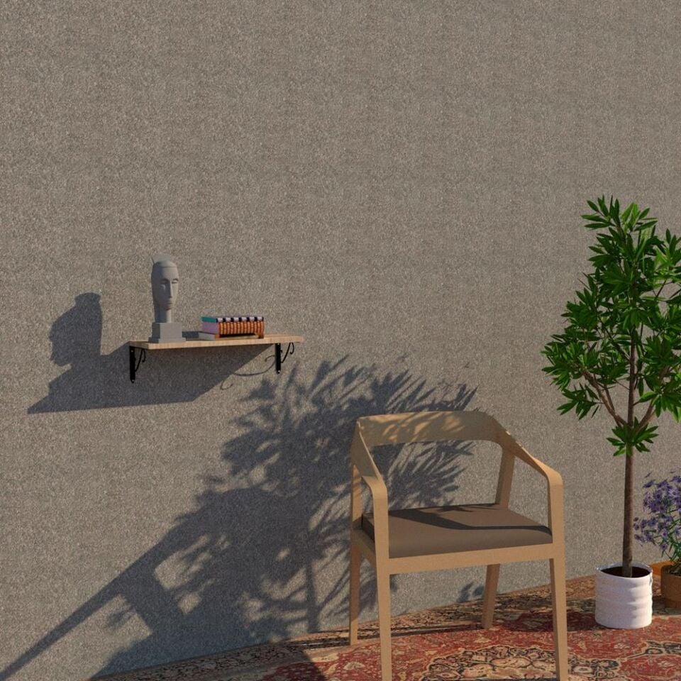 20x60 Cm Duvar Rafı - Ferforje Duvar Rafı, Duvara Monte Raf