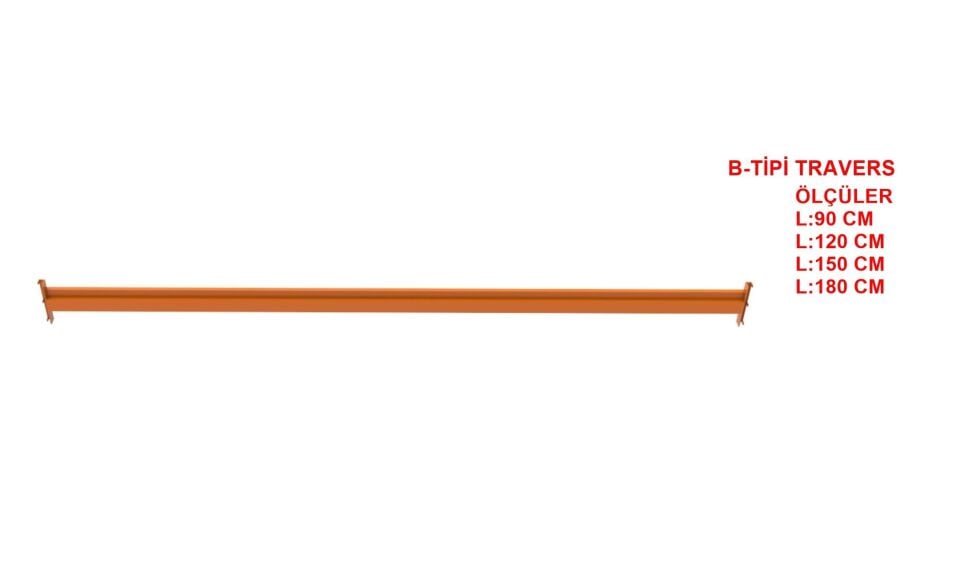 1 Adet Ahşap (B Tipi) Traversi - Depo Rafı Hafif Rack Travers