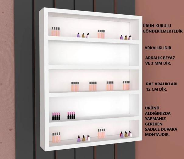 Ahşap Oje Rafı