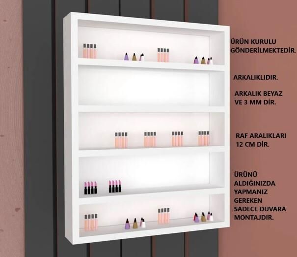 Ahşap Oje Rafı