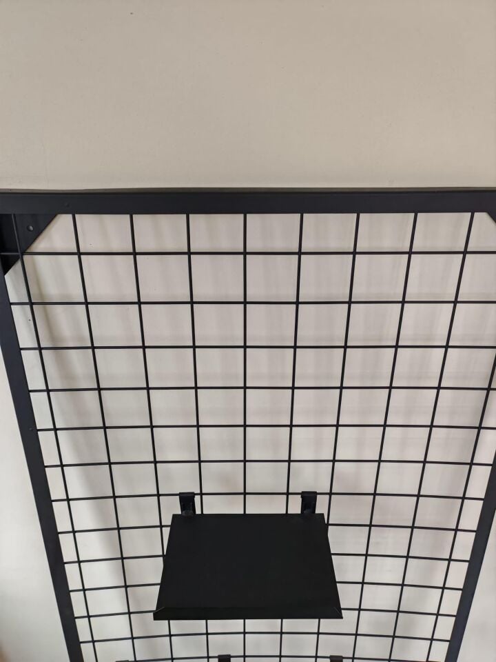 5 Adet Tel Panoya Geçen Metal Stand - Metal Raf, Ürün Sergi Standı