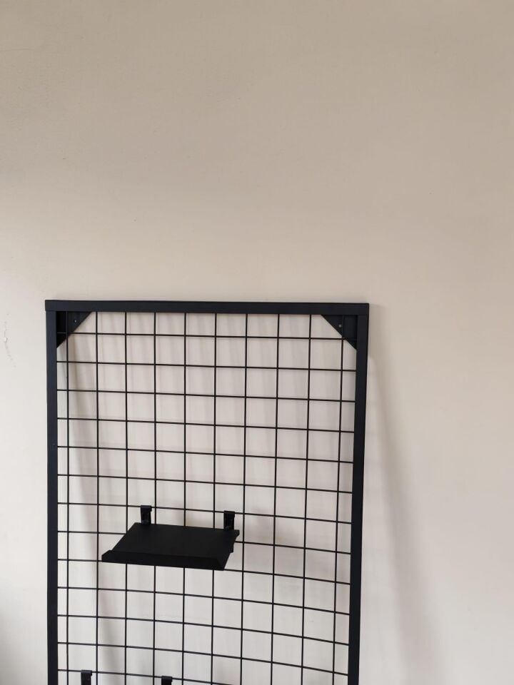 5 Adet Tel Panoya Geçen Metal Stand - Metal Raf, Ürün Sergi Standı
