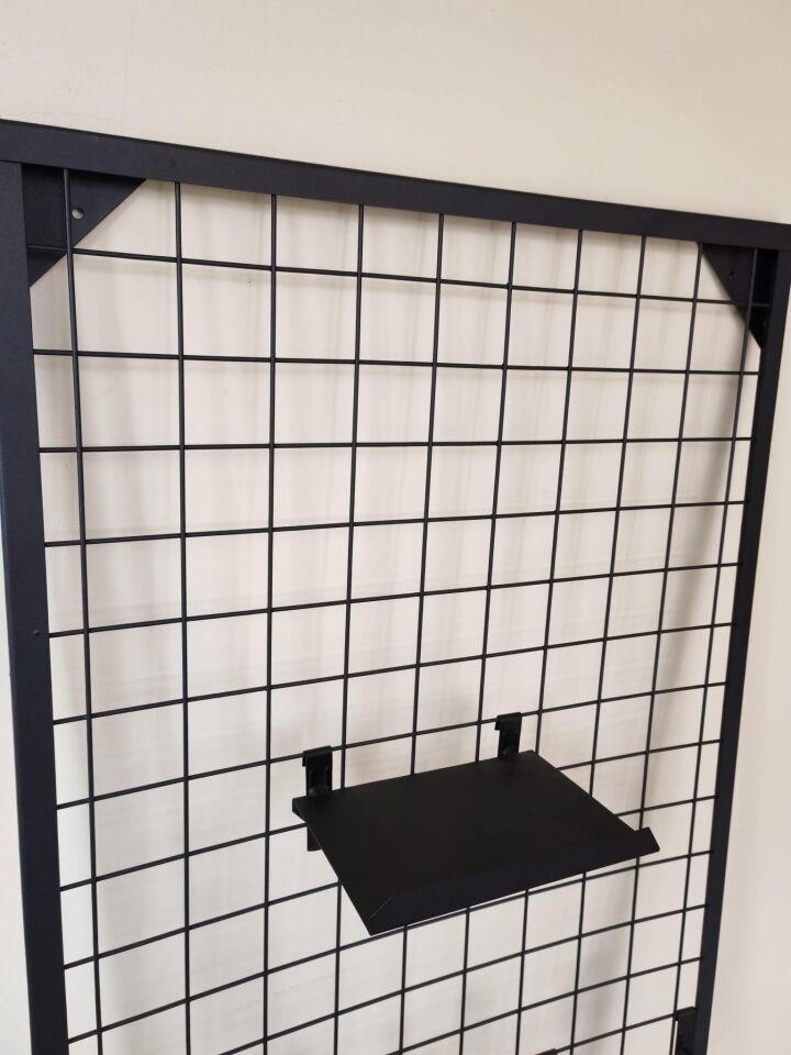 5 Adet Tel Panoya Geçen Metal Stand - Metal Raf, Ürün Sergi Standı