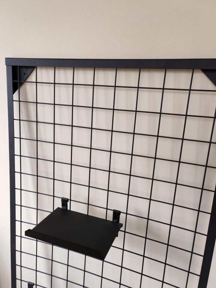 5 Adet Tel Panoya Geçen Metal Stand - Metal Raf, Ürün Sergi Standı