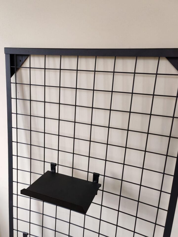 5 Adet Tel Panoya Geçen Metal Stand - Metal Raf, Ürün Sergi Standı