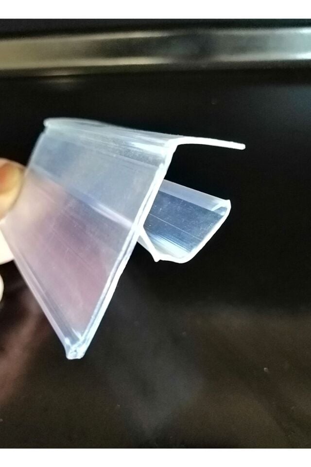 10 Adet - 100 cm - 18 Mm Sunta Ve Ahşap Raflar İçin Raf Önü Etiketlik  - Pvc Etiketlik