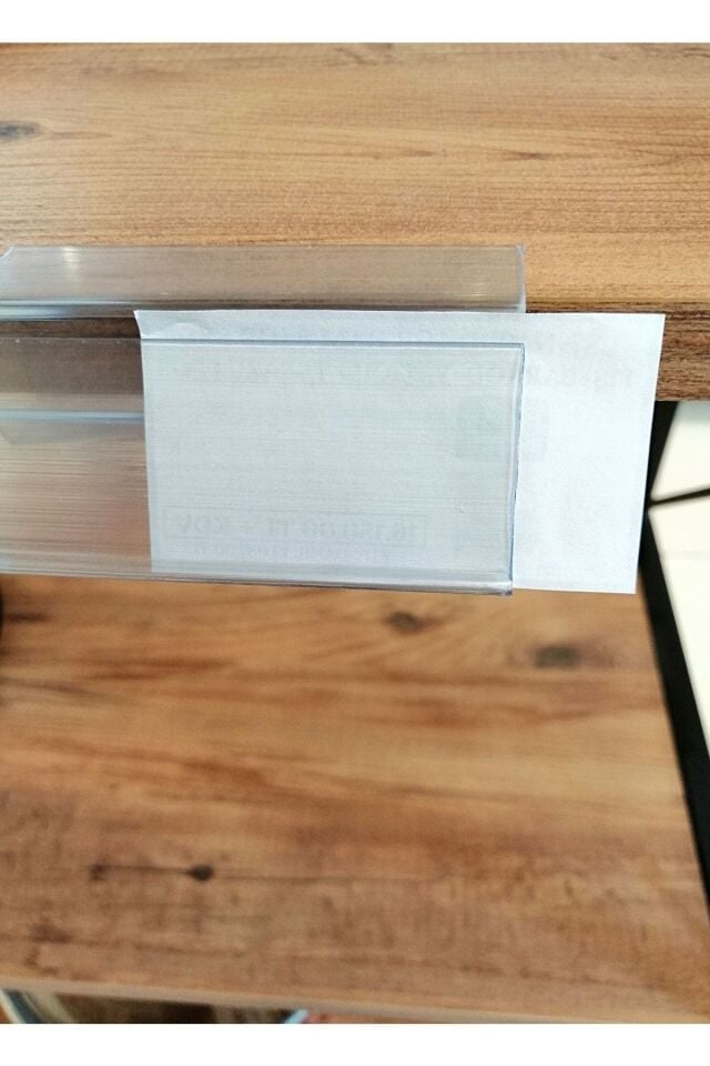 10 Adet 18 Mm Sunta Ve Ahşap Raflar İçin Raf Önü Fiyat Etiketlik 100 Cm - Pvc Etiketlik