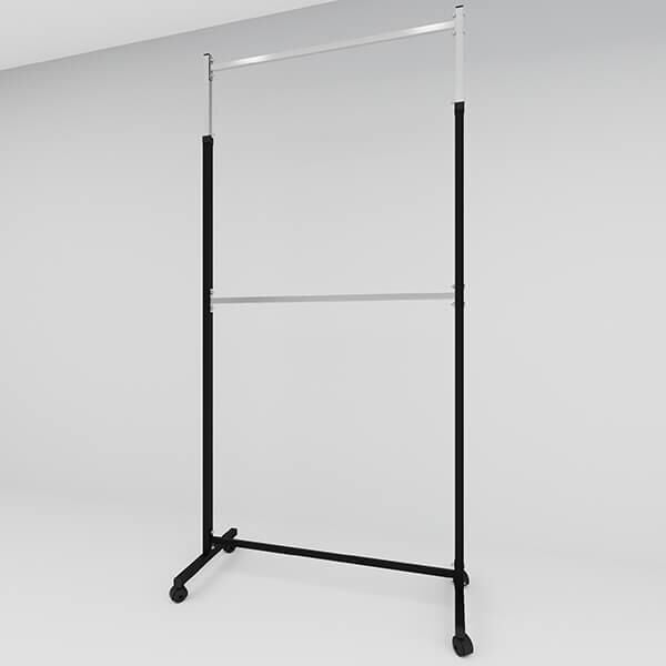 Konfeksiyon Askısı - Ayaklı Askılık, Çift Katlı Elbise Askılığı