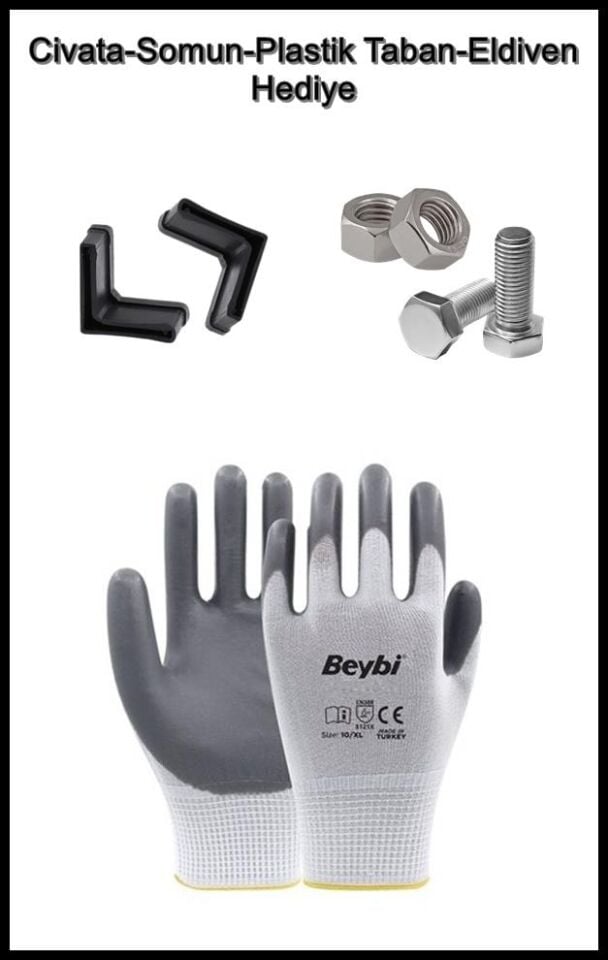 5 Katlı Beyaz Renk Çelik Raf - Çiçeklik Rafı, Ofis Rafı