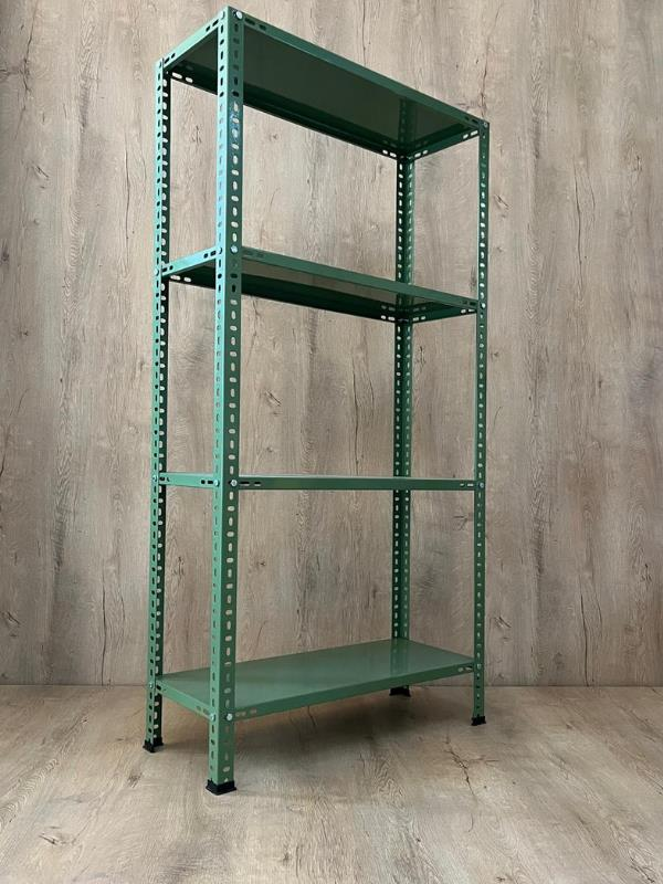 4 Katlı 31x75x150 cm Dekoratif Yeşil Çelik Raf