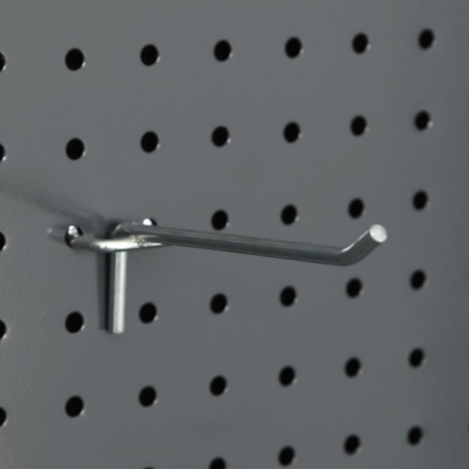 100 Adet Delikli Panel Kancası - Aksesuar Kancası 15 cm - 2.5 cm