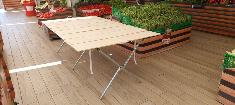 Çok Amaçlı Ahşaplı Kampet Takım - Seyyar Kampet Piknik, Pazar Tezgahı(AHŞAP+ KAMPET.)