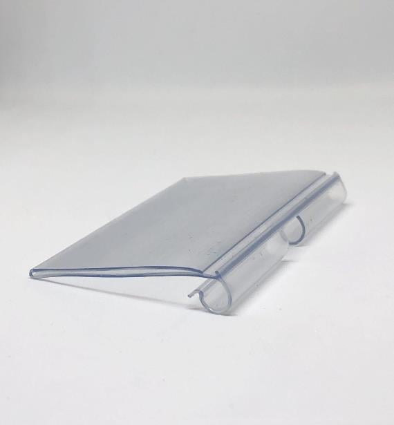 50 Adet Kancaya Takılan Plastik Etiket - 6 cm Şeffaf Kanca Etiket