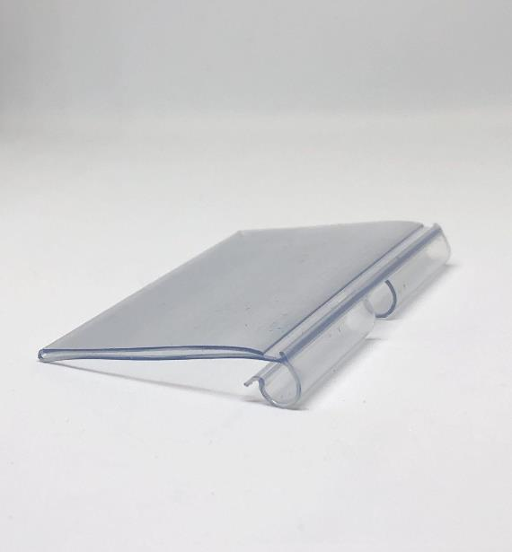 250 Adet Kancaya Takılan Plastik Etiket - 6 cm Şeffaf Kanca Etiket