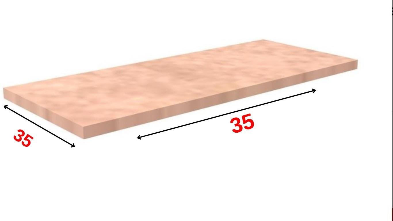 35X35 Cm Ham MDF Dekoratif Ahsap Raf