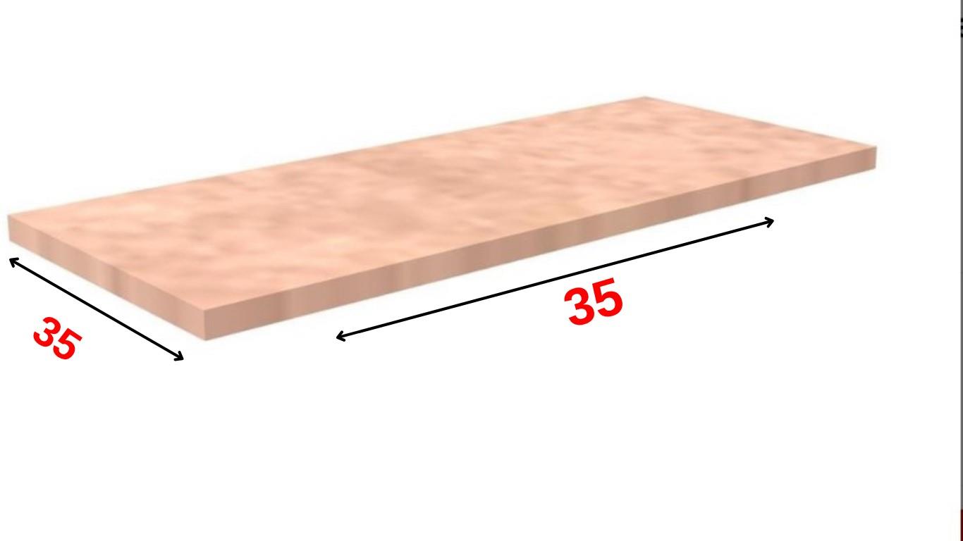 35X35 Cm Ham MDF Dekoratif Ahsap Raf
