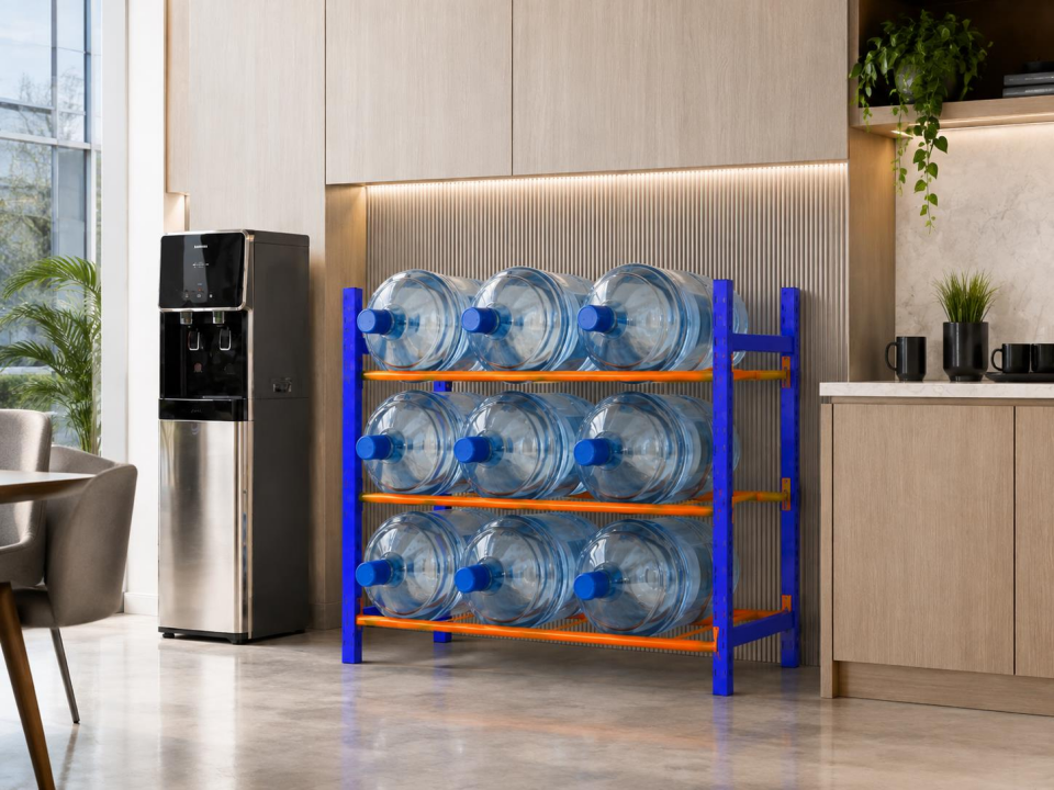 3 Katlı Damacana Rafı H: 150 cm - Damacana İstifleme Rafı