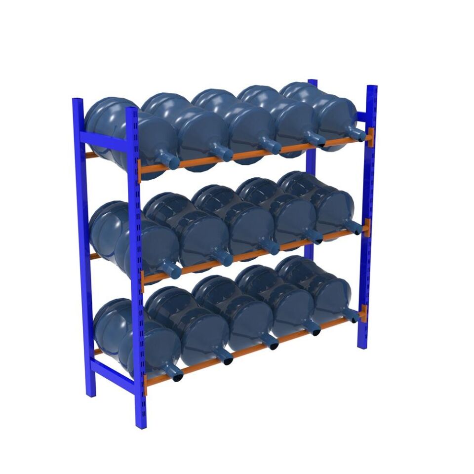 3 Katlı Damacana Rafı H: 150 cm - Damacana İstifleme Rafı