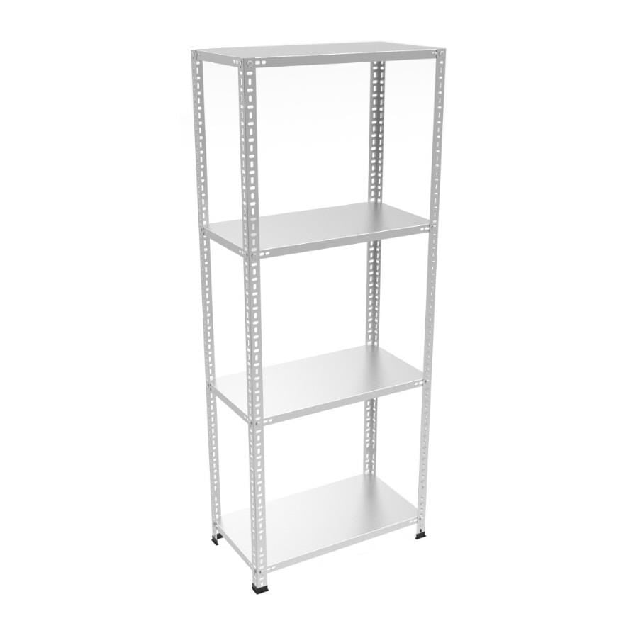 4 Katlı Galvaniz Çelik Raf H:175 cm - Depo, Arşiv, Kiler, Dosya, Market Rafı