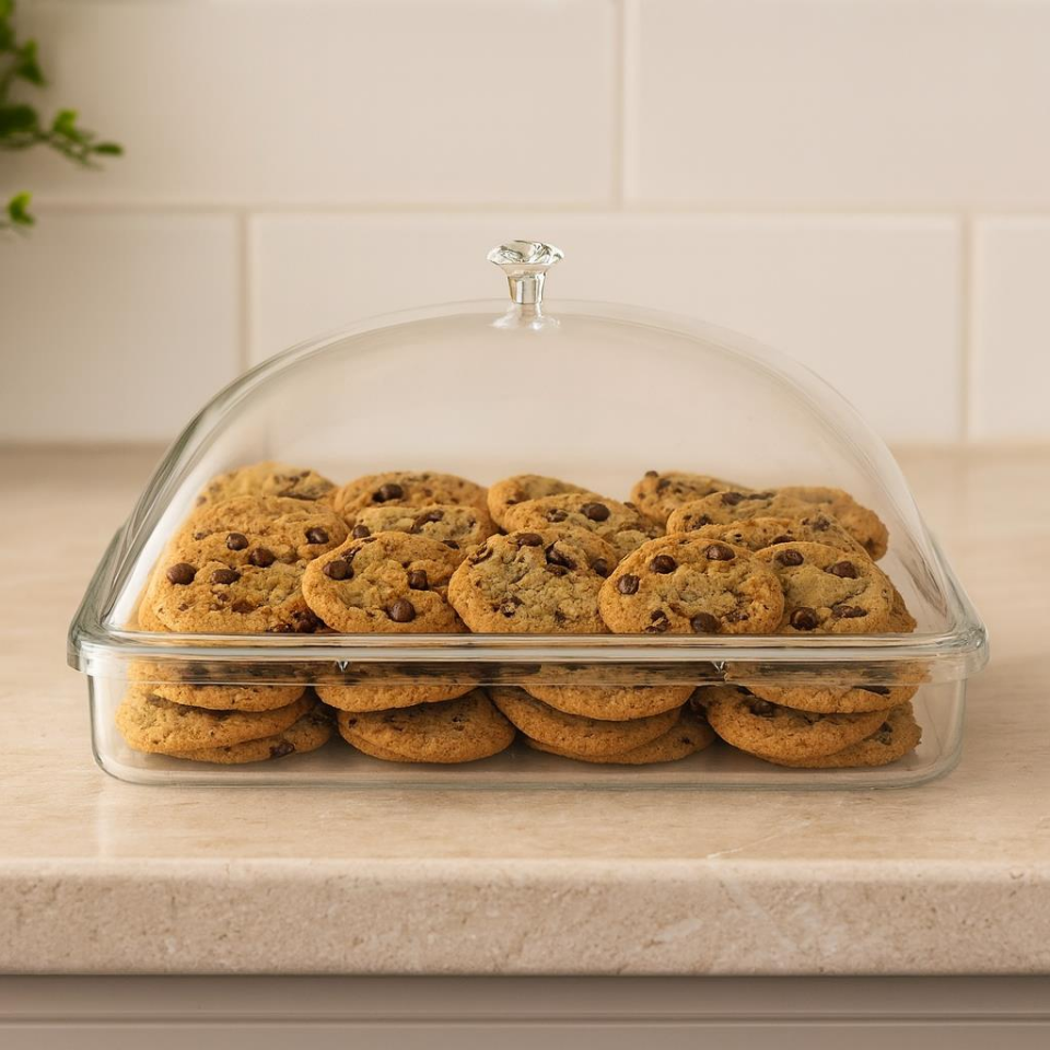 Pleksi Kapaklı Lokumluk Kutu - Meze, Kurabiye, Lokum, Pasta, Kek Sergileme Kabı