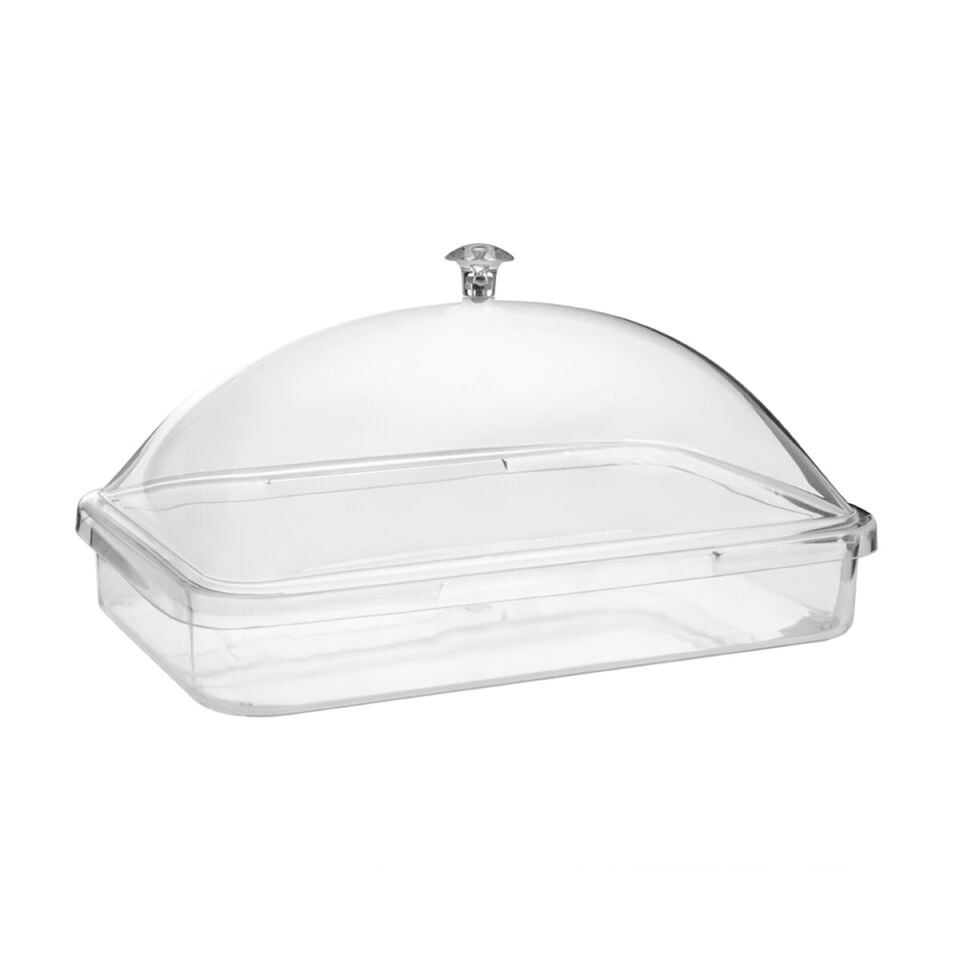 Pleksi Kapaklı Lokumluk Kutu - Meze, Kurabiye, Lokum, Pasta, Kek Sergileme Kabı