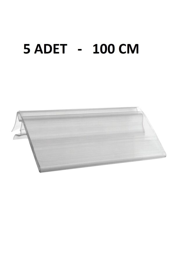 5 Adet 100 cm Cam Rafa Geçmeli Plastik Etiketlik