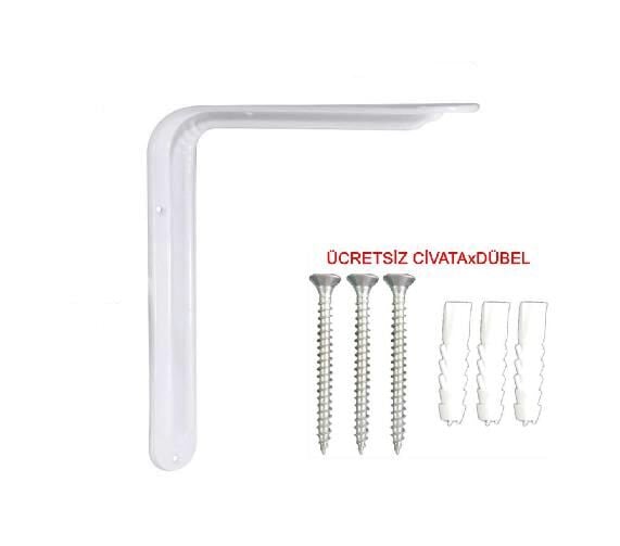 12 Adet Raf Altı Ayağı L Konsol Tüm Boyutlar - Raf Altı Kol