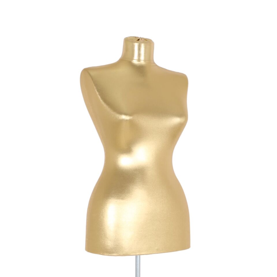 Süngerli Terzi Prova Mankeni - Siyah ve Gold Renk Prova Mankeni Gold Manken