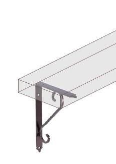 2 Adet Ferforje Raf Altı Ayağı