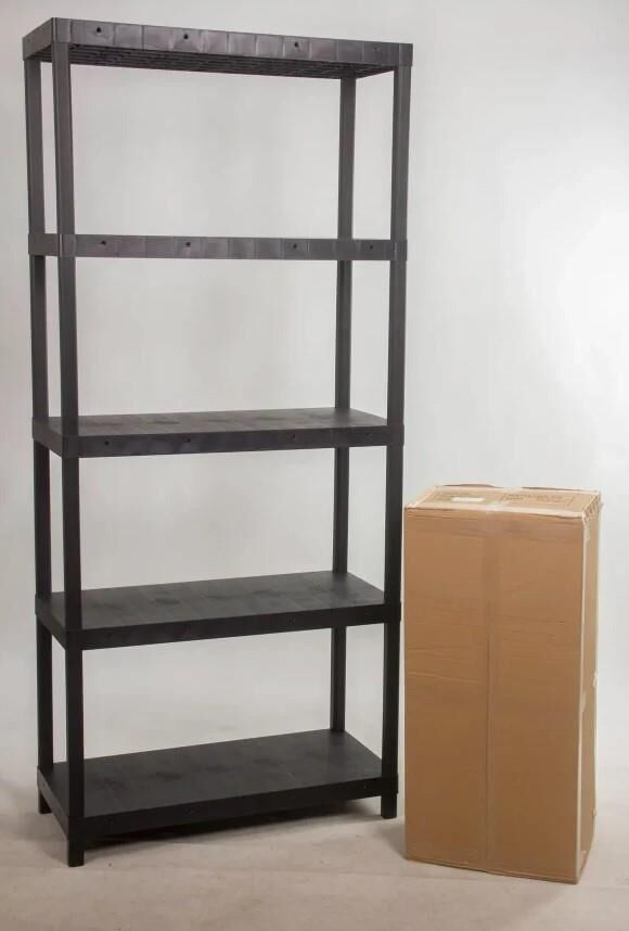 5 Katlı 43x93x215 Cm Plastik Raf - Depo, Arşiv, Kiler, Dosya, Market Rafı