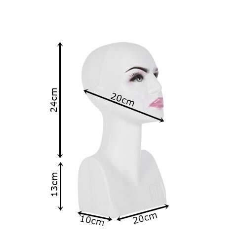 Makyajlı Büst Mankeni - Takı, Peruk Makyajlı Mankeni