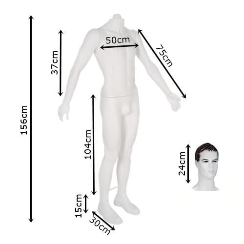 Bay - Bayan Boy Mankeni - Makyajlı Boy Manken, Vitrin Manken Erkek