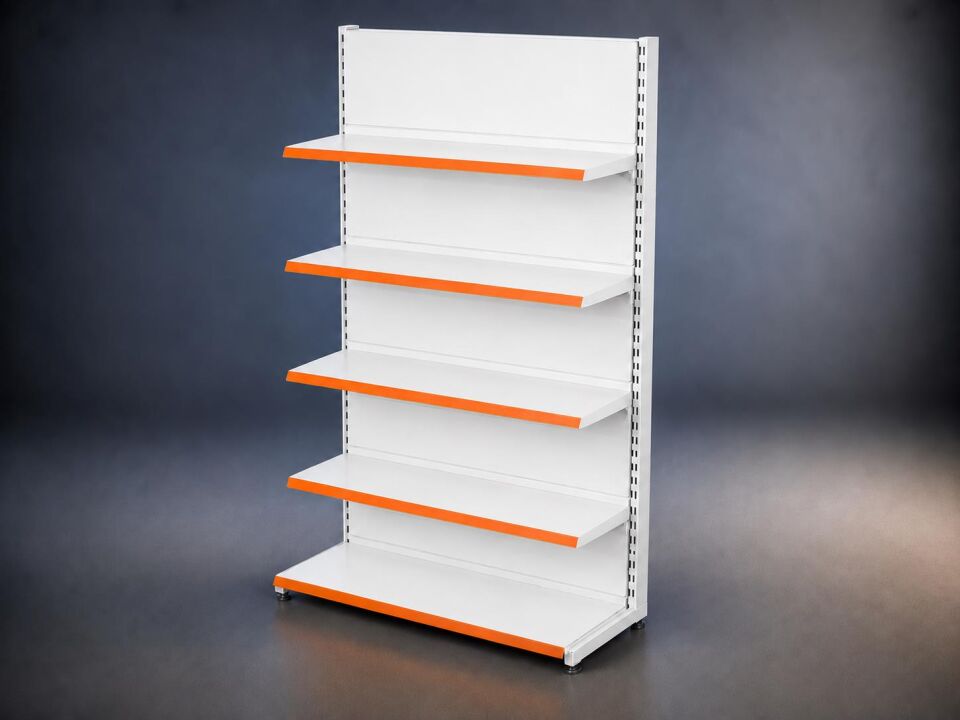 Market Rafı (Ekonomik) Tekli Bazasız Duvar Ünitesi-(40A/30*4) - H:220 cm