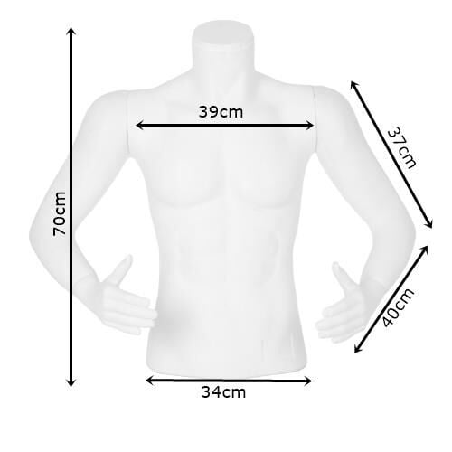 Bay Kollu Büst Manken - Prova, Teşhir, Vitrin, Tors Mankeni