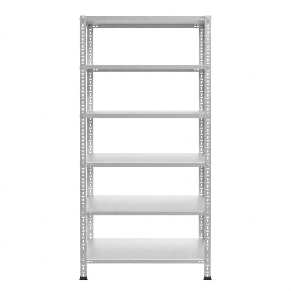 6 Katlı Galvaniz Çelik Raf - Depo, Arşiv, Kiler, Dosya, Market Rafı