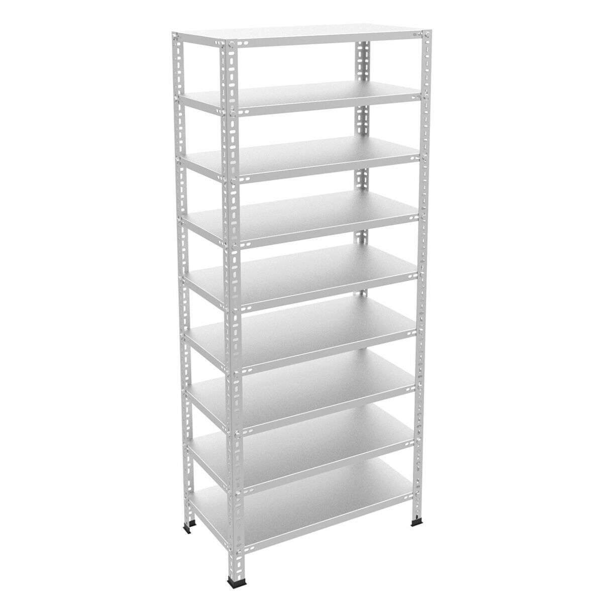 9 Katlı Galvaniz Çelik Raf - Depo, Arşiv, Kiler, Dosya, Market, Bakkal Rafı