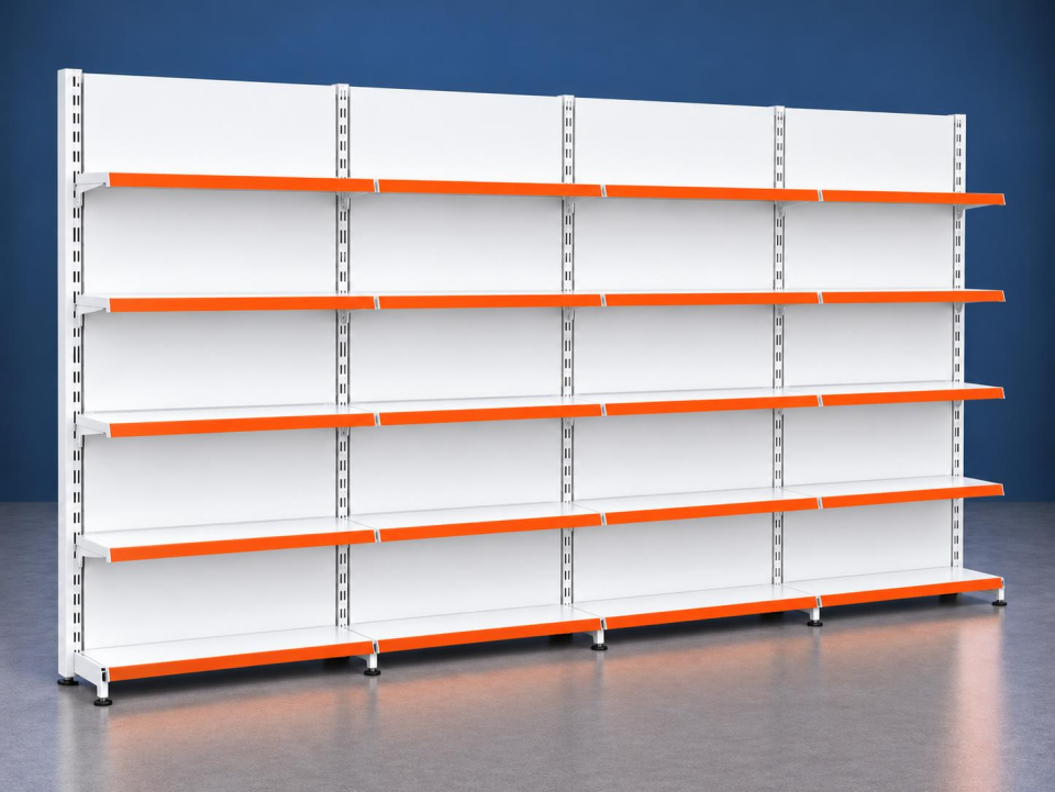 Market Rafı (Ekonomik) 4'lü Bazasız Duvar Ünitesi- (40A/30*4) - H:220 cm