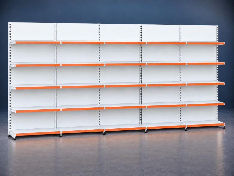 Market Rafı (Ekonomik) 5'li Bazasız Duvar Ünitesi- (40A/30*4) - H:220 cm