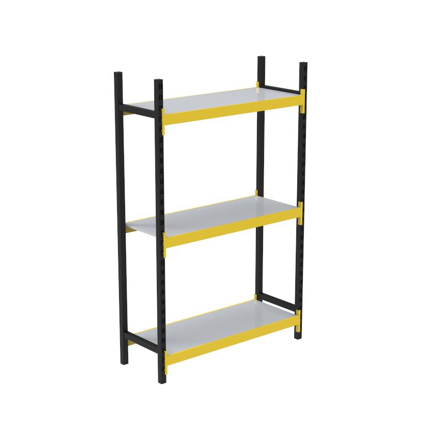 3 Katlı Tekli Midi Rack - Ekonomik Depo, Arşiv, Kiler Rafı