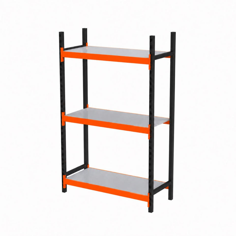 3 Katlı Tekli Midi Rack - Ekonomik Depo, Arşiv, Kiler Rafı