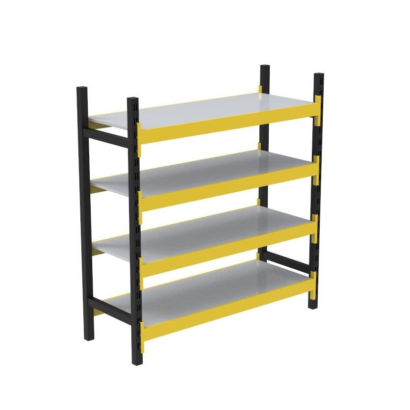 4 Katlı Tekli Midi Rack - Ekonomik Depo,Arşiv, Kiler Rafı
