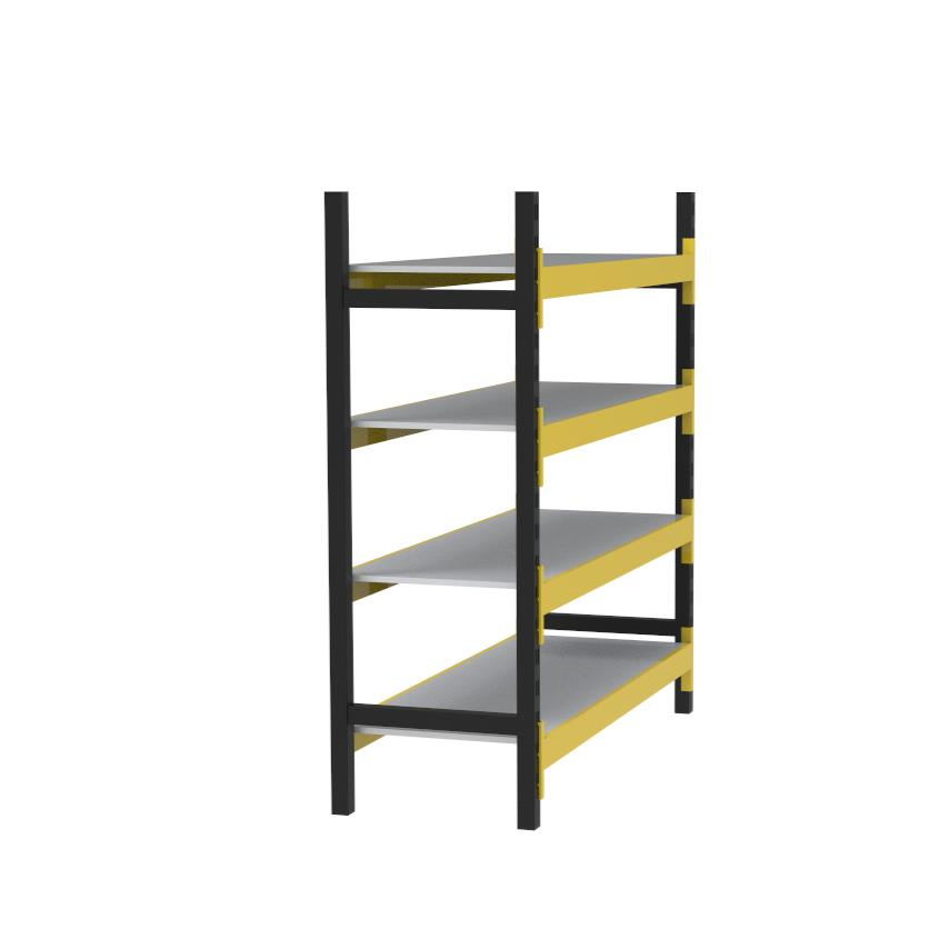 4 Katlı Tekli Midi Rack - Ekonomik Depo,Arşiv, Kiler Rafı