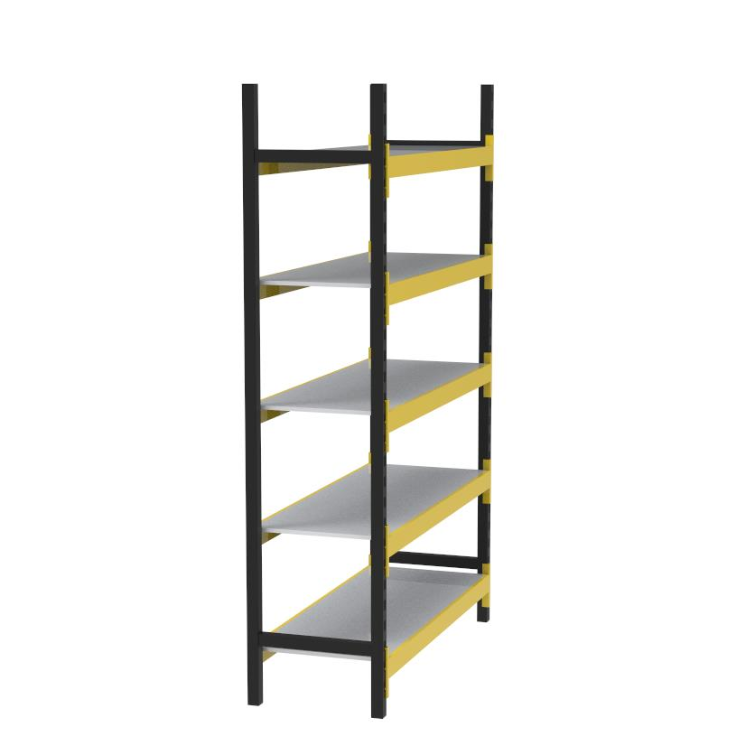 5 Katlı Tekli Midi Rack - Ekonomik Depo,Arşiv, Kiler Rafı