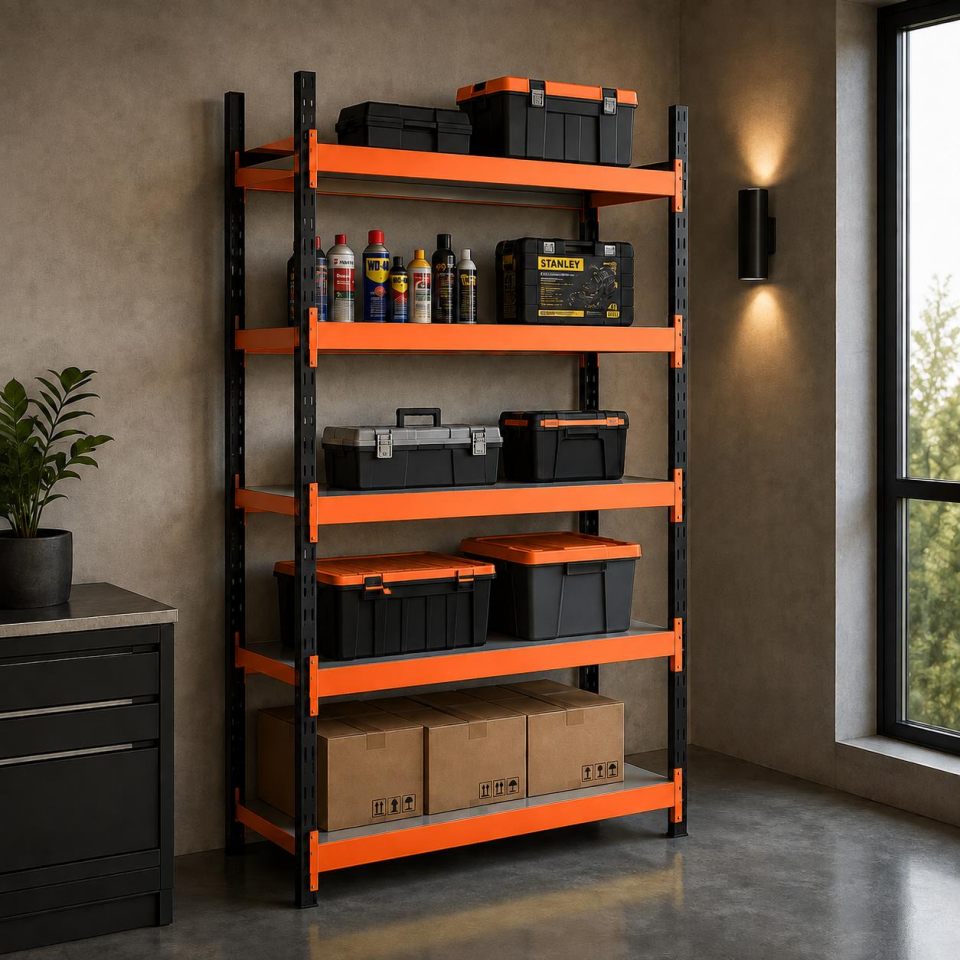 5 Katlı Tekli Midi Rack - Ekonomik Depo,Arşiv, Kiler Rafı