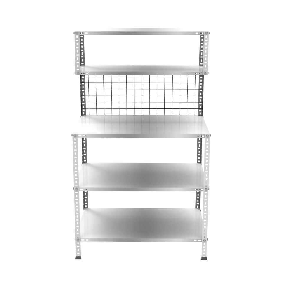 3 Katlı Paketleme Masası 59x93 cm - 2 Raflı Tel Kafesli , Atölye, Depo, Hobi Çalışma Masası